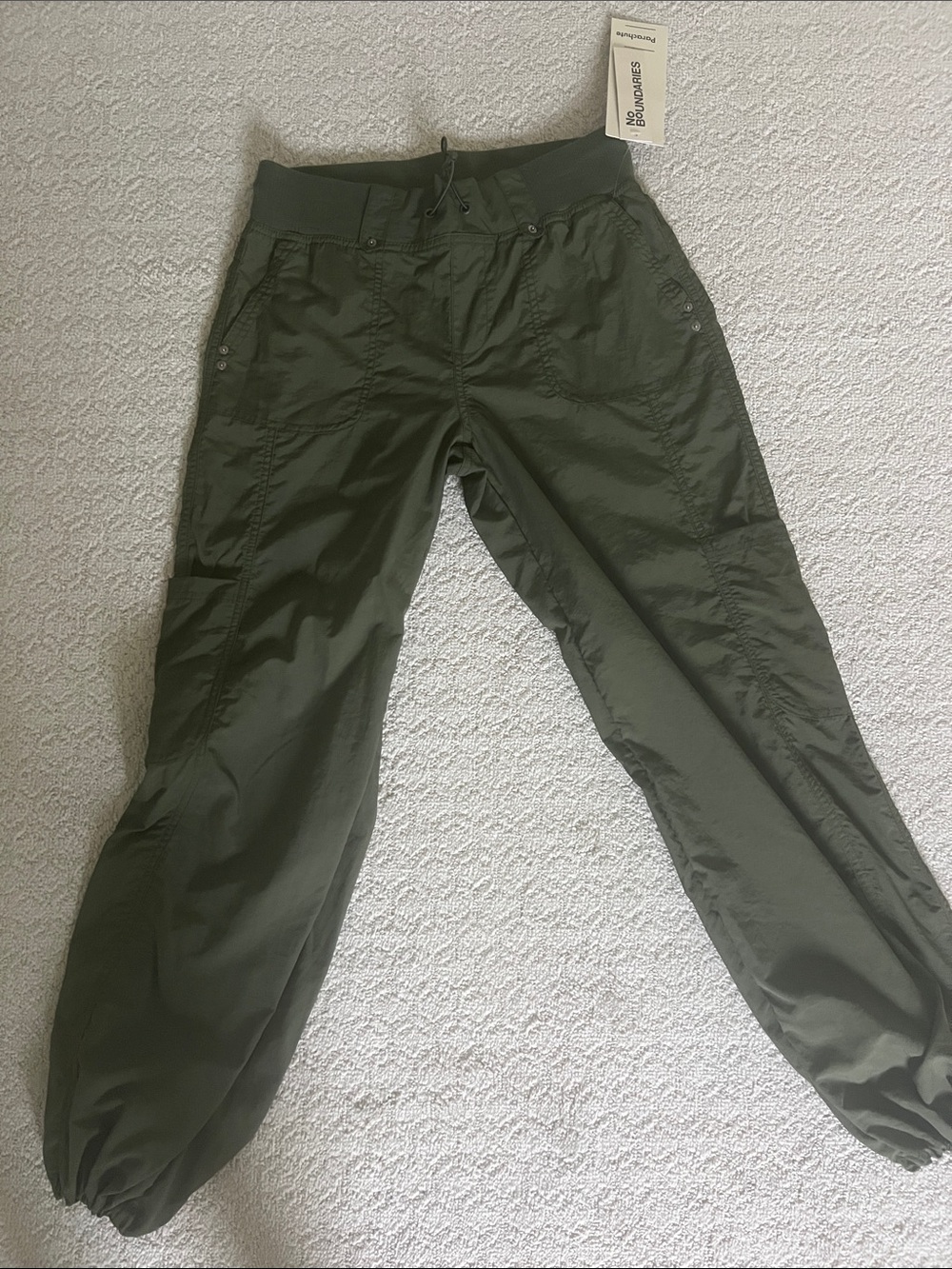 No Boundaries Olive Green Women's Cargo Jogger Pants